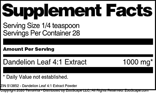 Miniatura 4 de Terravita Polvo de extracto 41 de hoja de diente de león (1 oz, ZIN 513852) - Paquete de 3