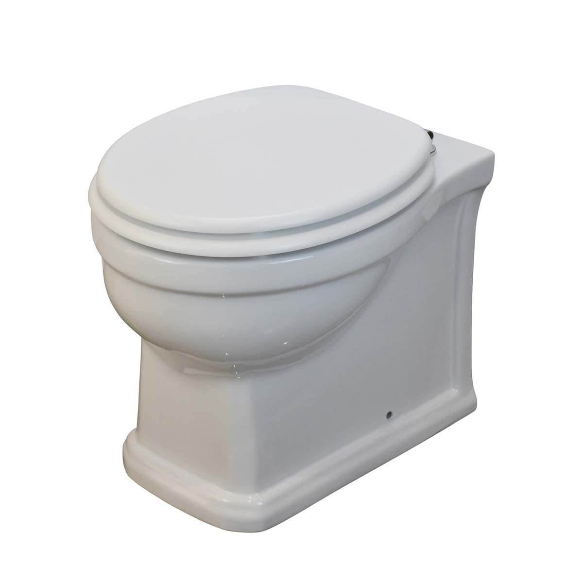 Sadie Victorian Style Rimless Back to Wall Antibacterial Traditional WC Toilet