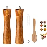 【Multifunktionale Salz- und Pfefferstreuer-Mühle】: Diese große Pfeffermühle (hoch: 8,66 Zoll * breit: 2,2 Zoll) kann zum Mahlen einer Vielzahl von Pfefferkörnern, Salzsteinen, Meersalzkristallen, getrockneten Kräutern oder anderen Gewürzen verwendet werden.