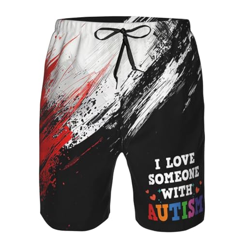Board Shorts I Love Someone with Autism Mens Swim Trunks Quick Dry Swim Shorts Beach Short Swimwear with Pockets2