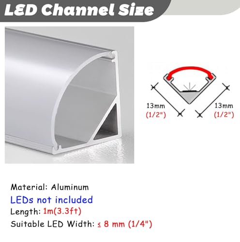 Éclairage LED pour corniche et plafond avec profilé alu arqué
