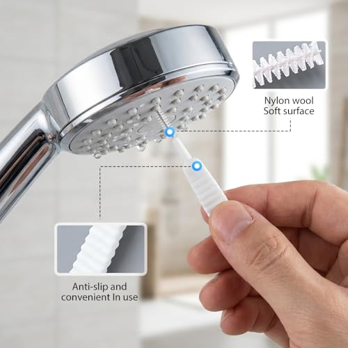Image of Shower Head Cleaning Brush for Small Holes, Anti-Clogging Nozzle Brush for Shower Head,Phone Hole Pore Gap, Multifunctional Crevice Tiny Cleaning Brushes (20Pcs)