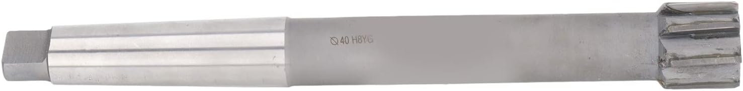 Acouto 8 Flute Carbide Taper Shank Machine Reamer, High Metal Drilling Tool for Stainless Steel and Carbon Steel Applications