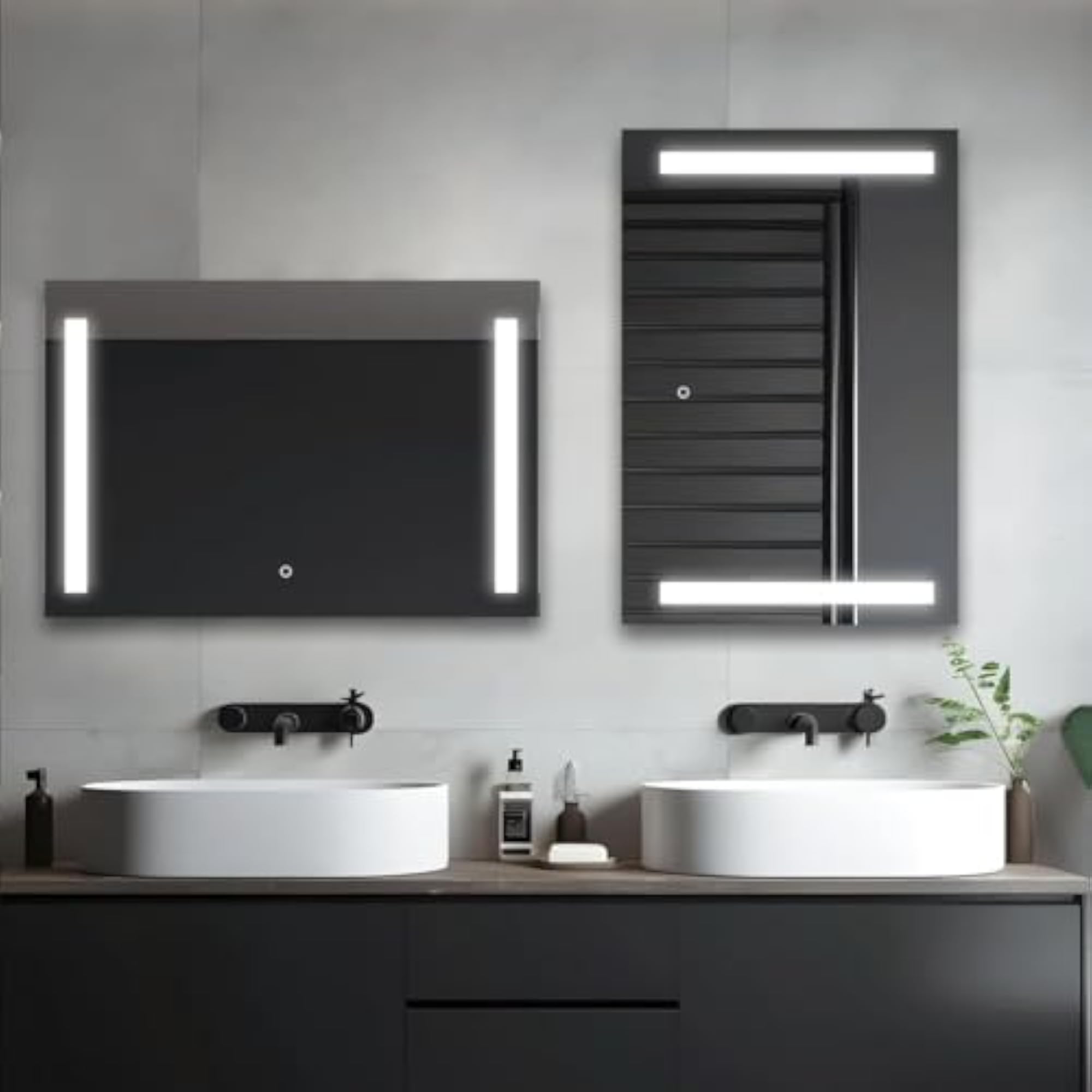 Premium Double Line LED Vanity Mirror with Illumination