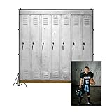 Leowefowa Old White Locker Backdrop 8x8ft Back to School Vinyl Photography Background New Semester Pupil Senior Students Shoot Gym Factory Company Changing Room Locker Closet Background Wallpaper