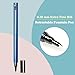 YEEMO Retractable Fountain Pen – 0.38 mm Extra Fine Nib Fountain Pen, Smooth Fancy Pens with Converter, 6 Ink Cartridges & Gift Pouch for Writing (Blue)