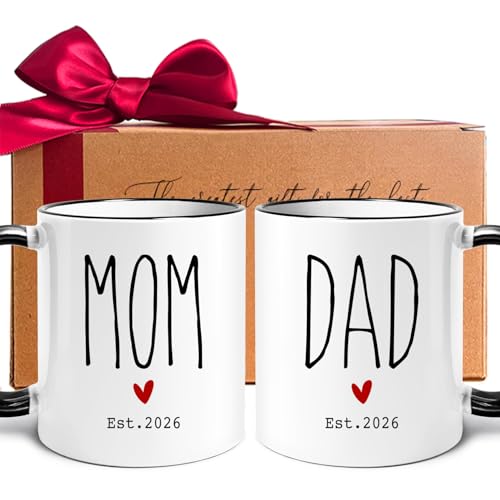 Set de tazas de cerámica para padres primerizos miniatura 1