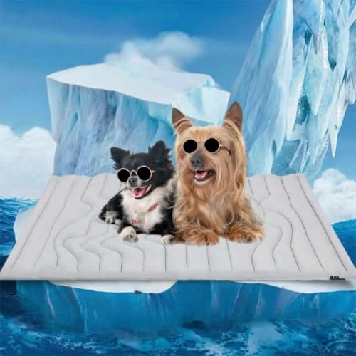 Dog Cooling Mat, Upgraded Pet Cooling Pad for Dogs Cats,Portable Pet Travel Mats for Car,Washable Pet Self Cool Bed Blanket for 