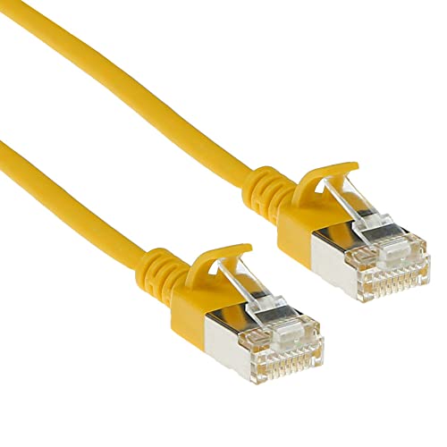 ACT CAT6a Network Cable, U/FTP LSZH LAN Cable, Thin 3.8 mm Slimline, Flexible Snagless CAT 6a Cable with RJ45 Connector