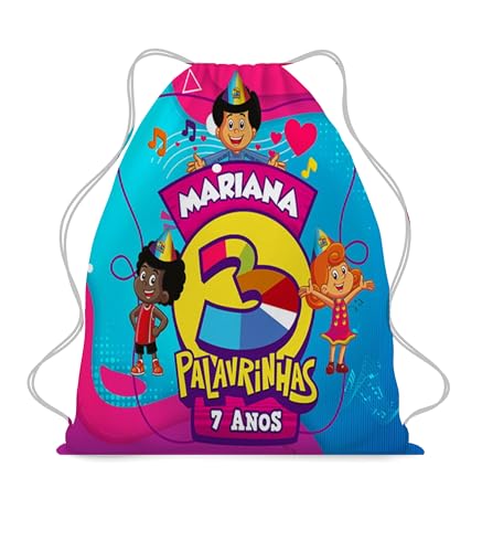 Mochila Sacochila Para Festa de Anivers´rio 3 Palavrinhas (médio)