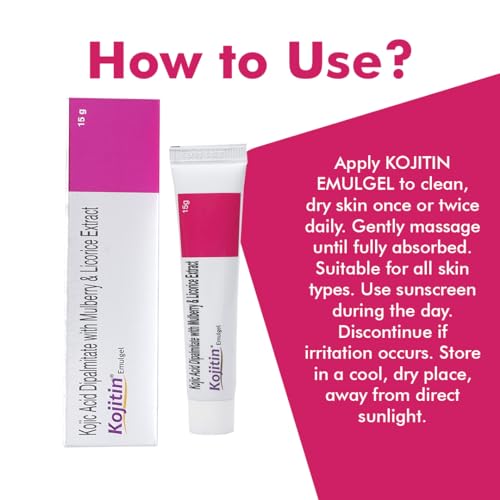 Image of KLM Kojitin Emulgel, 15gm| Advanced Skin Lightening & Protection Formula |Dermatologist-Recommended