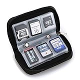 compact flash plastic case Se adapta a varias tarjetas: 22 ranuras (pequeñas y grandes) se ajustarán a , SDHC, MINI , , , y tarjetas . tarjetas compactas Flash () se pueden almacenar en 4 ranuras grandes.