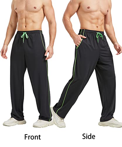 Men's Athletic Pant with Pockets Open Bottom Sweatpants for Men Workout, Exercise, Running2