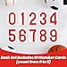GOGO 6 Sets Red Score Reporter, 3-1/8 x 5-1/2 Inches Number Flip Chart for Scoreboard 0-9