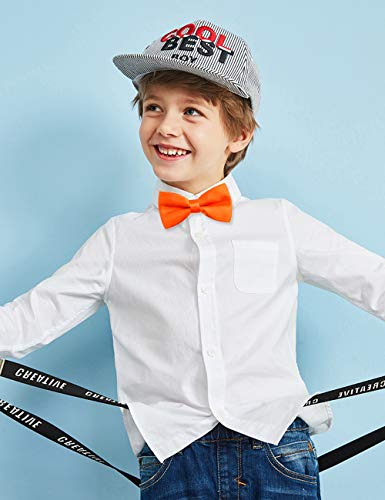 Alizeal Solid Banded Adjustable Length Pre-tied Boy's Bow Tie3