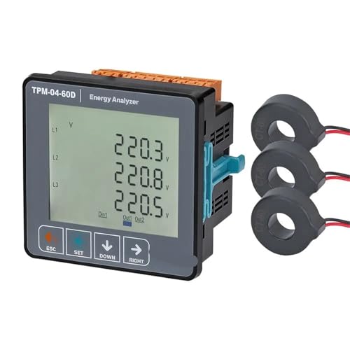 Multímetro analizador de energía TPM-04-60D 3P 4W de medición directa integrada 63A