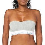 Calvin Klein Modern Cotton Lightly Lined Bandeau Bra Grey Heather