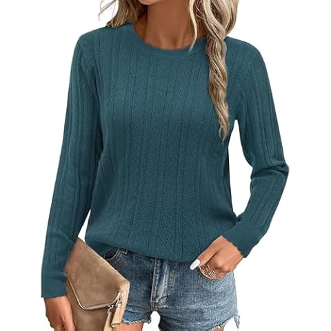 Arach&Cloz Women's Long Sleeve Knitted Sweater Cover