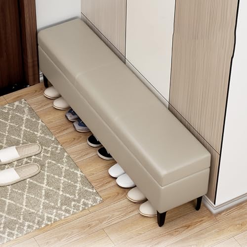 GHHDPXM Shoe Storage Cabinet Cabinets Hallway Slim Cupboard Cupboards Hallways Slimline Tall Rattan Sideboard Narrow Large，Stylish Shoe Bench with Padded Seat and Storage, Entryway Bench f