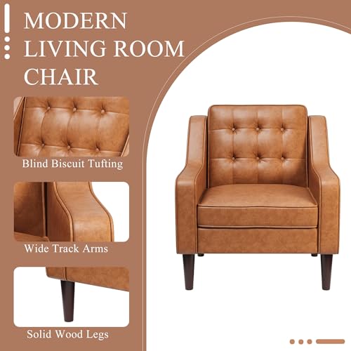 FiveWillowise PU Leather Accent Chair