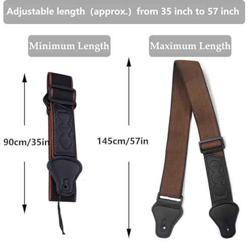 Sangle de Guitare, 2Pcs Sangle Guitare avec Extrémités en cuir Sangle de Guitare avec Longues Extrémités en cuir + 6 médiators + 2 sangles Sangle Guitare pour Guitares Lourdes Guitare Acoustique - Les Beatles, Paul McCartney, John Lennon, RIngo Starr, George Harrison Sangle de Guitare, 2Pcs Sangle Guitare avec Extrémités en cuir Sangle de Guitare avec Longues Extrémités en cuir + 6 médiators + 2 sangles Sangle Guitare pour Guitares Lourdes Guitare Acoustique – Image 5