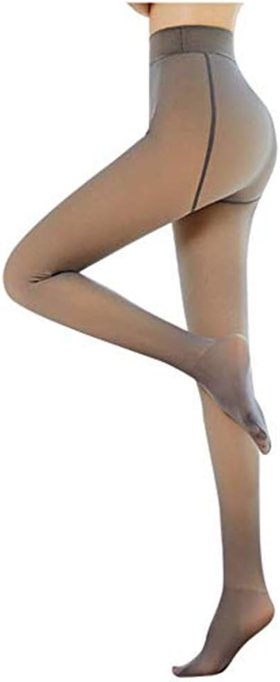 Perfect Legs Fake Translucent Warm Fleece Pantyhose, Women's Warm Fleece Lined Tights - Thermal Winter Tights