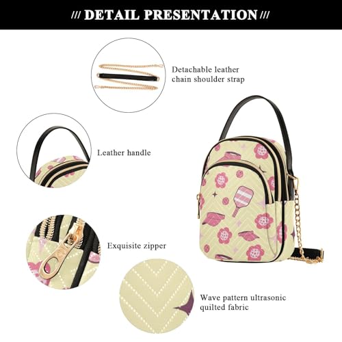 Image of MCHIVER Golf Crossbody Bag for Women Cell Phone Purse Wallet with Removable Chain Shoulder Handbag