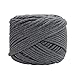 SUNTQ Handmade Decorations Polyester Cotton Bohemia Macrame DIY Wall Hanging Plant Hanger Craft Making Knitting Christmas Cord Rope (Dark Grey,1/8inchx 328 feet)