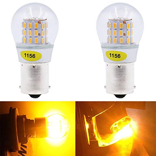 AMAZENAR 2-Pack 1156 BA15S 1141 1003 7506 1073 Luce LED Ambra/Gialla Estremamente Brillante 9-30V-DC, AK-3014 39 Lampadine SMD di Ricambio per Luci di Retromarcia Lampadine di Retromarcia Posteriori