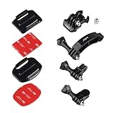 HSU Universal Rotary Extension Mount Set for GoPro Hero 10 9 8 (2018) 7 6 5, Go pro Extension Arm with Quick Release Buckle Clip Basic Base Mount and Thumb Screw