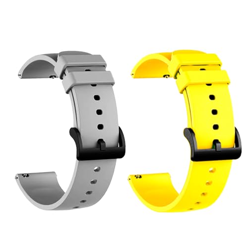 Image of IIK COLLECTION 22mm Silicone Strap for Smart Watches | Combo Pack Compatible With Noise, Fireboltt, Boat Xtend, Pebble, Boat Flash, Noise Color Fit, Ultra Smart Watch & All Watches