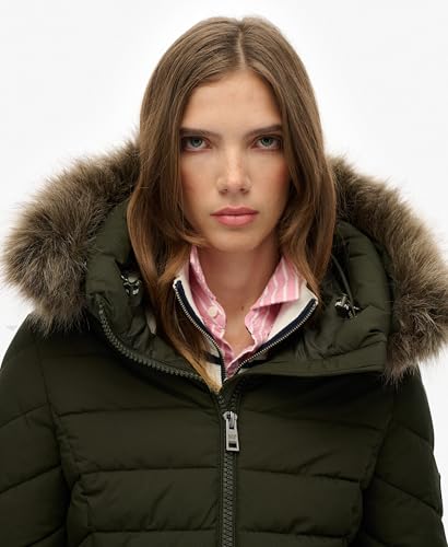 Doudounes Superdry FUJI HOODED MID FAUSSE FOURRURE EU - vue 9