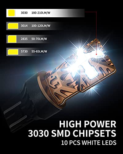 Lasfit 7443 Led Bulb 7440 7444 Reverse Backup Light Daytime Running(Drl) Parking Lamp 7441 7444Na W21W Wy21W 992 2023 Automotive Super Bright 6000K Xenon White For Tail Brake Turn Signal Lights(2Pcs) #TOP2