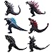 Figure di Godzilla - TNMV 6 PCS Ornamenti Godzilla Decorazione,Giocattoli Dinosauri Set,Vestito di compleanno，Toy Ornamenti Per Desktop Regalo Festa dei Bambini