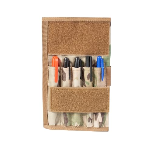 Tactical Notebook Covers | Spartan Army Greenbook - NSN 7530-00-222-3521 | Durable Military Notebook for Field Use | Loop Fastener for Patches and Pleated Pen Loops (Multicam)