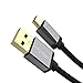 KabelDirekt (6 feet) Micro USB 2.0 Sync & Charge Cable Nylon Black - TOP Series