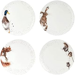 Wrendale Coupe Plate 10.5" - Assorted set of 4
