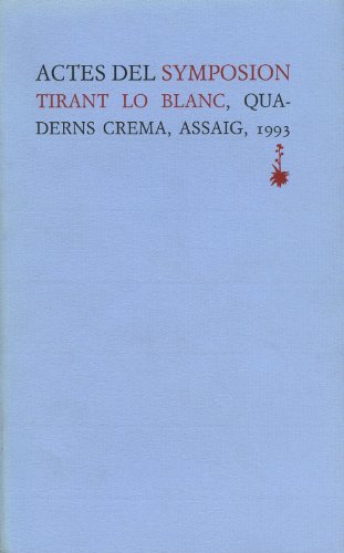 Portada de Actes del Symposion Tirant lo Blanch