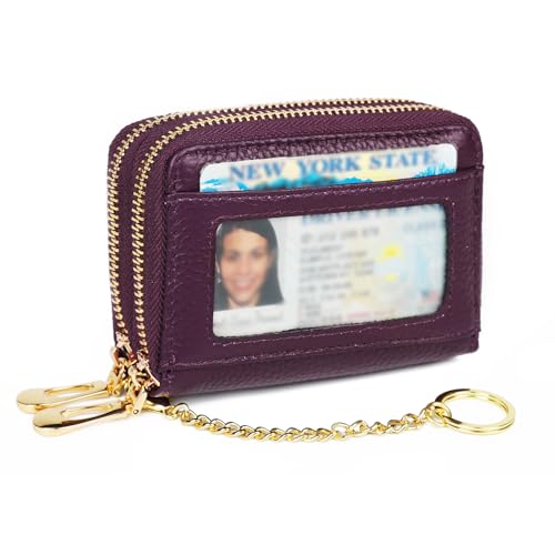 Image of imeetu Rfid Credit Card Holder,Genuine Leather Businese Card Case,Rfid Blocking Wallet for Women & Men