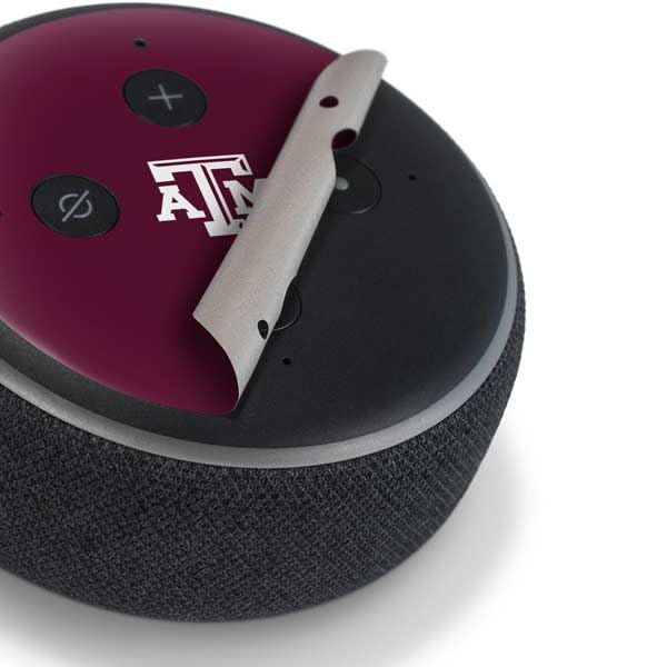 Skinit Decal Audio Skin Compatible with Amazon Echo Dot 3 - Officially Licensed Texas A&M University TAM Design