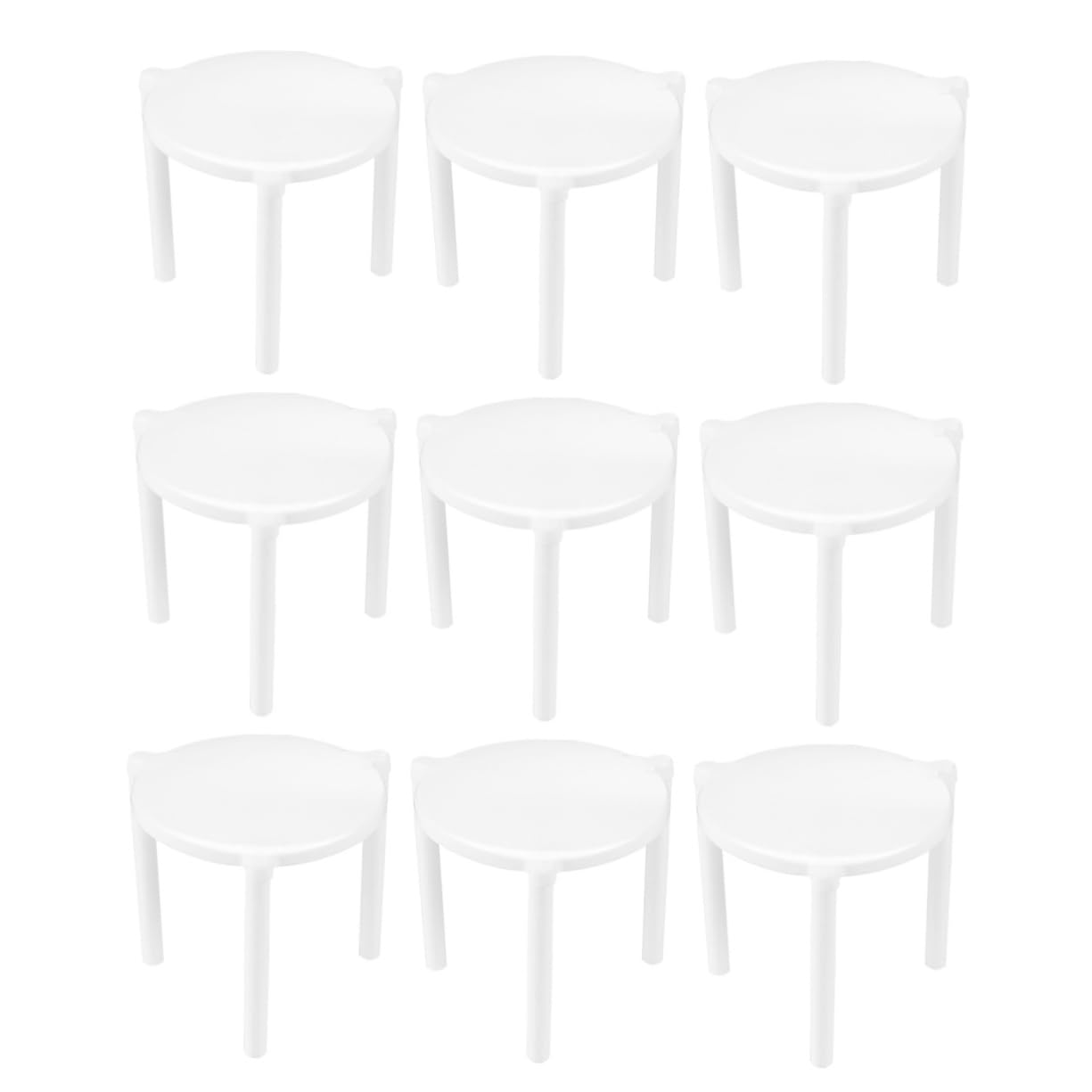 COLLBATH 100pcs White Plastic Pizza Storage Container Stand Tripod for Takeaway