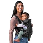 Infantino Flip Advanced 4-in-1 Baby Carrier - Ergonomic, Convertible, Face-in and Face-Out Front and Back Baby Carrier Newborn to Toddler 3.6-14.5 kg, Grey Leopard