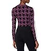 PUMA-womens-Trend-All-Over-Print-Long-Sleeve-Bodysuit PUMA Women's Trend All Over Print Long Sleeve Bodysuit, Plum Purple, L