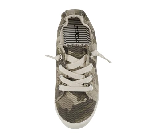 Image of Soda Flat Women Shoes Linen Canvas Slip On Sneakers Lace Up Style Loafers Zig-S