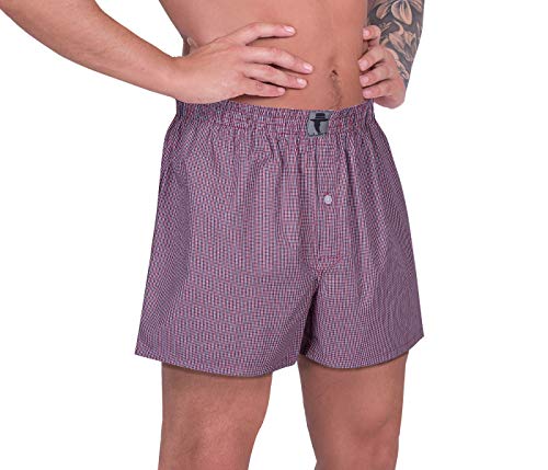 LUFT Mens Two Pack Cotton Material Print Design Waistband Comfy Boxer Shorts3