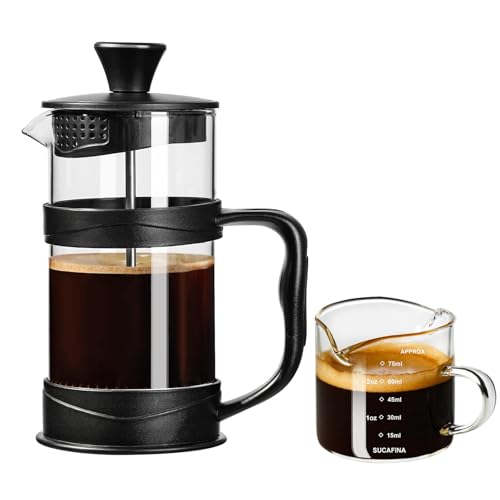 PARACITY 11.8OZ French Press Coffee/Tea Maker and 2.5 OZ Double Spout...