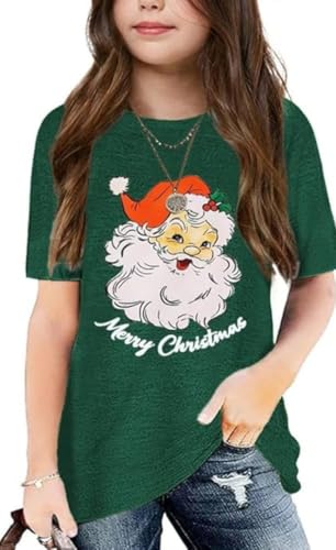 Image of Graphic Tees for Girls Kids Summer Tops Crewneck Short Sleeve T Shirt 5-14 Years