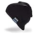 Momoday Wireless Beanie Music Hat Soft Warm Knitted Cap With Stereo Headphone Headset Speaker Wireless Mic Hands-free for Men Women Fitness Outdoor Sports Running Hiking Christmas Birthday Gift(Black)