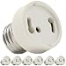 TORCHSTAR 6-Pack E26/E27 to GU24 Adapter, E26/27 Edison Screw to GU24 Bayonet Base Socket Adapter Converter, Fits Halogen/LED/CFL Light Bulbs, Heat-resistant, Anti-burning, No Fire Hazard