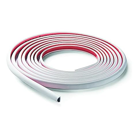 FAMATEL — Flexible cable channel | With self-adhesive tape | 5 meters | 12.8mm x 15mm | Easy installation | Self-adhesive tape already embedded | Grey Cover